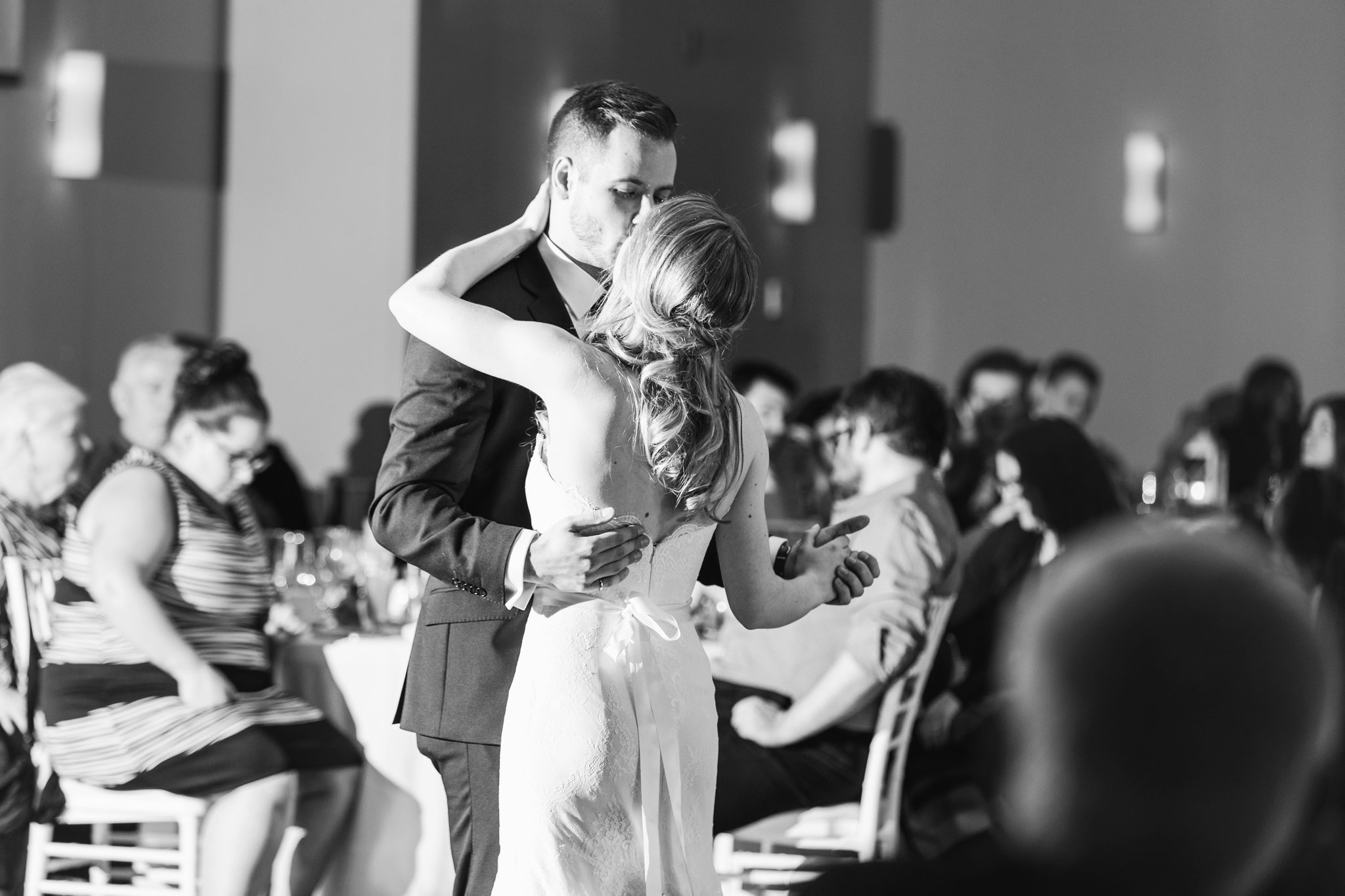 First dance at the Winter wedding at Le Belvedere
